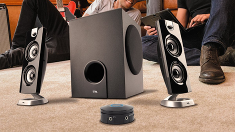 Cyber Acoustics CA-3602FFP 2.1 Speaker Sound System with Subwoofer and Control Pod | $36 | Amazon